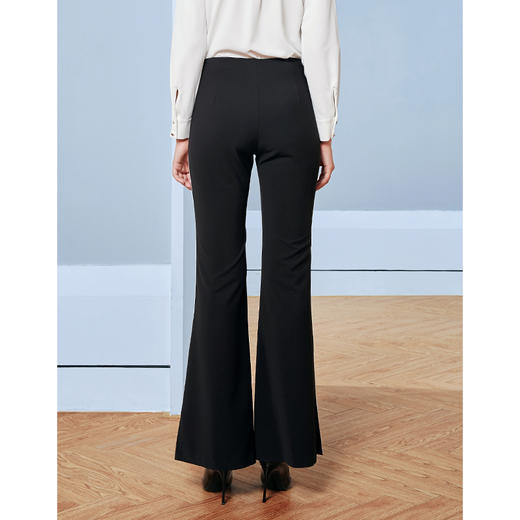 EITIE爱特爱秋季新款时尚通勤职业百搭显瘦显高微喇长裤女裤C2005514 商品图3