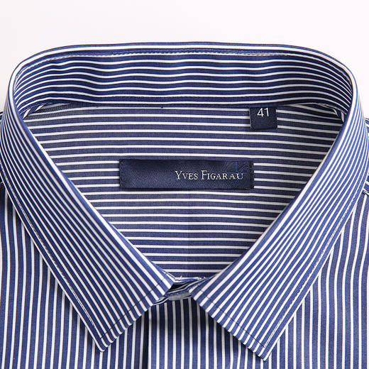 YvesFigarau伊夫·费嘉罗秋冬100%棉商务休闲条纹舒适透气长袖衬衫880323 商品图2