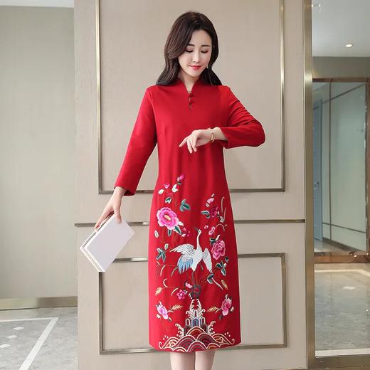2020新款复古民族风改良旗袍式连衣裙XS9072Y 商品图2