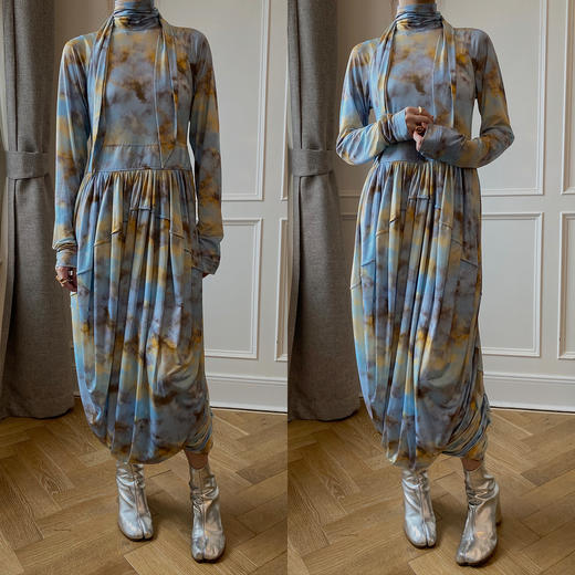 HIDEMI “我们做印花”弹力收身设计感连身裙 商品图7