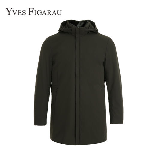 YvesFigarau伊夫·费嘉罗冬季厚款商务休闲时尚保暖连帽中长款毛领羽绒服884201 商品图1