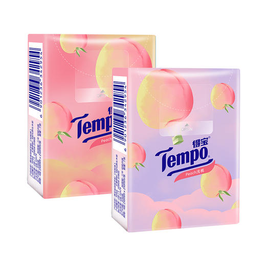 得宝（Tempo） 纸巾甜心桃味手帕纸4层24包 纸巾小包便携装手帕纸餐巾纸 商品图5