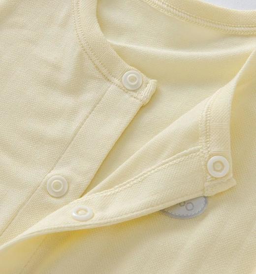 英氏婴儿衣服短袖开扣连体衣夏季宝宝丝麻内衣10094045 10094105 商品图3