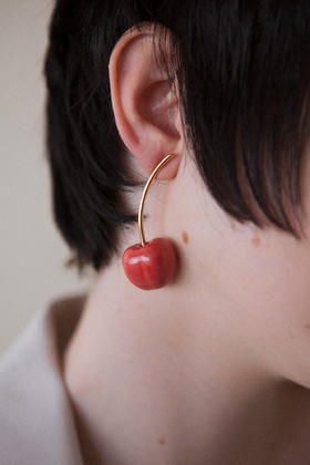 北京仓丨ANDRES GALLARDO-Cherry Earrings-樱桃 耳环［西班牙设计师］