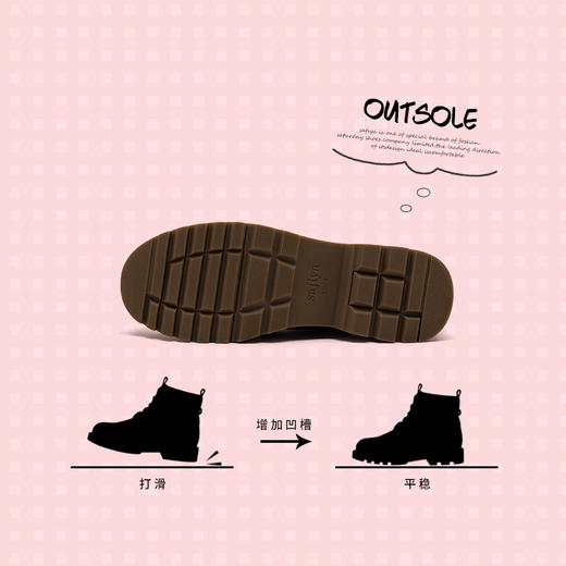 商城同款| 索菲娅秋冬新款时尚街头风马丁靴低平跟靴SF94116026 商品图3