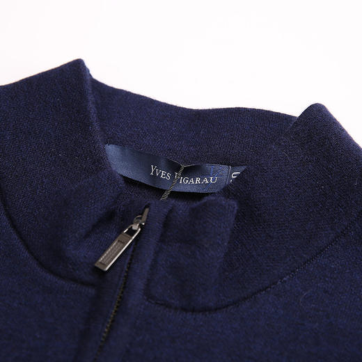 YvesFigarau伊夫·费嘉罗秋冬100%绵羊毛拉链舒适保暖舒适毛背心外套881106 商品图2