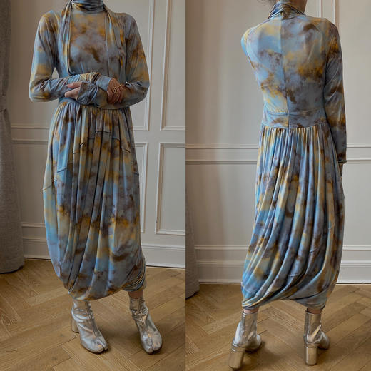 HIDEMI “我们做印花”弹力收身设计感连身裙 商品图9