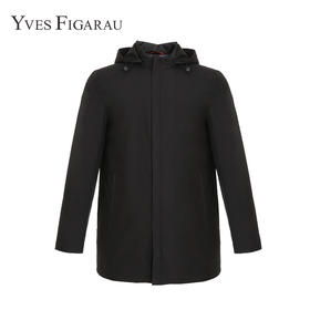 YvesFigarau伊夫·费嘉罗秋冬商务休闲时尚保暖连帽中长款羽绒服884206
