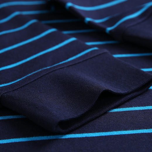 YvesFigarau伊夫·费嘉罗秋冬男士条纹舒适保暖商务职场休闲长袖T恤880919 商品图4