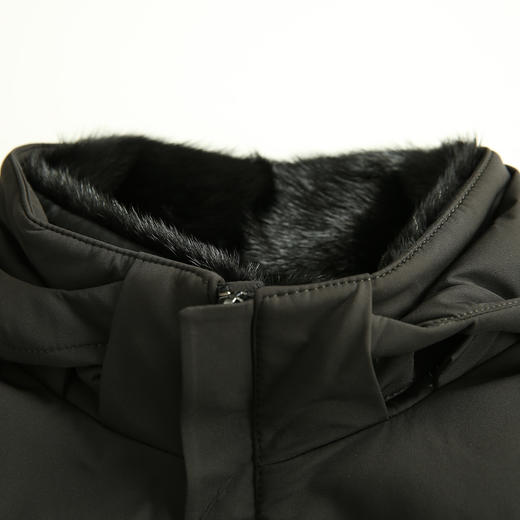 YvesFigarau伊夫·费嘉罗冬季厚款商务休闲时尚保暖连帽中长款毛领羽绒服884201 商品图9