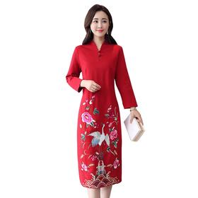 2020新款复古民族风改良旗袍式连衣裙XS9072Y