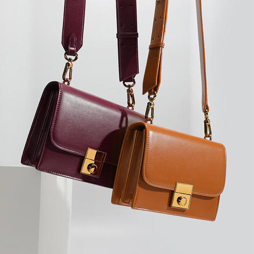 M-1001新款复古设计宽肩带斜挎高级感包包 商品图0