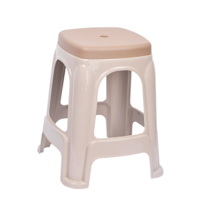 都小秀 塑料凳子【加厚耐磨款】家用休闲餐椅子板凳 方凳 北欧咖