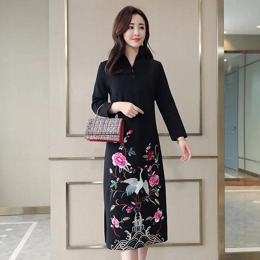 2020新款复古民族风改良旗袍式连衣裙XS9072Y 商品图1