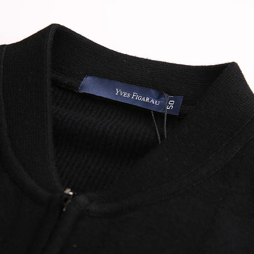 YvesFigarau伊夫·费嘉罗秋冬100%绵羊毛拉链舒适保暖舒适毛背心外套881108 商品图2