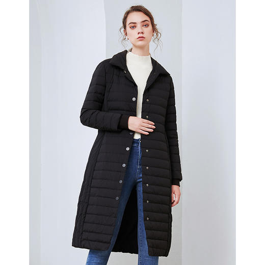 EITIE爱特爱冬季新款时尚简约百搭保暖轻薄直筒羽绒服外套女5811505 商品图7