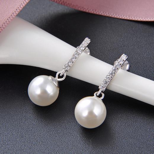 时尚新款925银复古珍珠纯银耳坠 商品图2