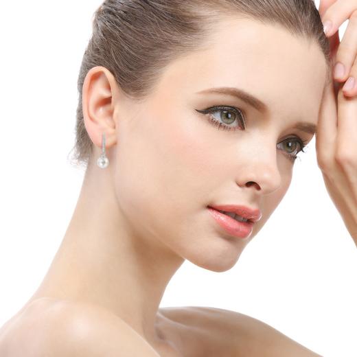 时尚新款925银复古珍珠纯银耳坠 商品图3