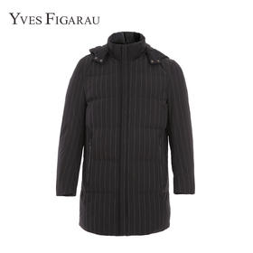 YvesFigarau伊夫·费嘉罗冬季厚款商务休闲时尚保暖连帽中长款羽绒服884205