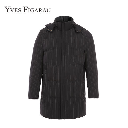 YvesFigarau伊夫·费嘉罗冬季厚款商务休闲时尚保暖连帽中长款羽绒服884205 商品图0