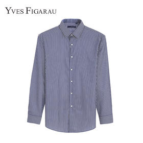 YvesFigarau伊夫·费嘉罗秋冬100%棉商务休闲条纹舒适透气长袖衬衫880323