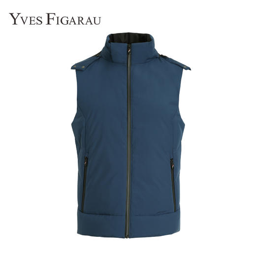 YvesFigarau伊夫·费嘉罗秋冬商务休闲时尚保暖短款连帽羽绒背心884706 商品图0