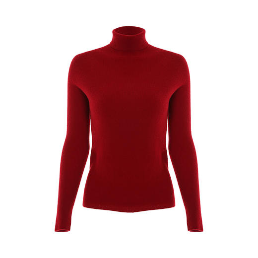 EITIE爱特爱女装秋季新款气质半高领百搭显瘦羊绒针织打底衫D2001515 商品图4