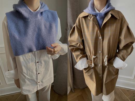 HIDEMI 美利奴羊毛趣味设计感连帽式围巾 商品图9