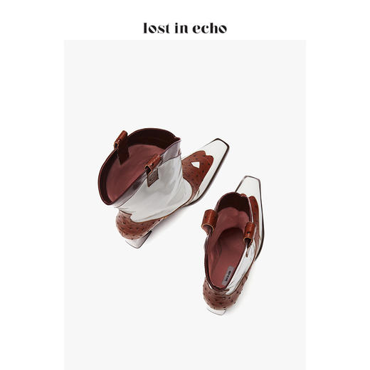 lost in echo 设计师原创 西部拼接宽筒中筒靴 商品图3