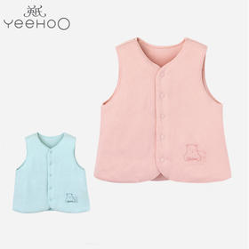 英氏男女宝宝马甲 秋冬新款莫代尔夹棉休闲保暖背心YLPAJ40010A01