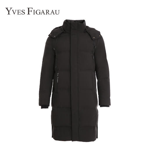 YvesFigarau伊夫·费嘉罗冬季厚款商务休闲时尚保暖连帽长款羽绒服884202 商品图0