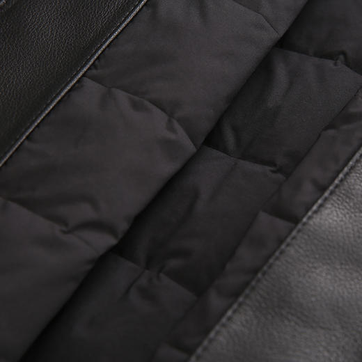 YvesFigarau伊夫·费嘉罗羊皮真皮水貂毛立领中长款皮衣羽绒883802 商品图6