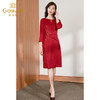 乔万尼新款 中长款修身旗袍身型礼服连衣裙ES4E355 商品缩略图1