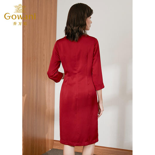 乔万尼新款 中长款修身旗袍身型礼服连衣裙ES4E355 商品图4