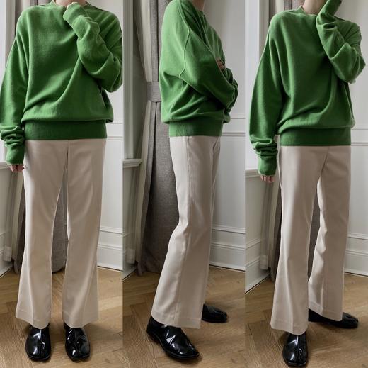 HIDEMI 本季必入/美利奴羊毛/趣味手工齿轮小撞色款廓形堆堆袖毛衣（字母刺绣设计） 商品图5