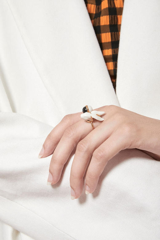 北京仓丨ANDRES GALLARDO-Mine Rabbit Balloon Ring-迷你兔黑白球 戒指［西班牙设计师］ 商品图0