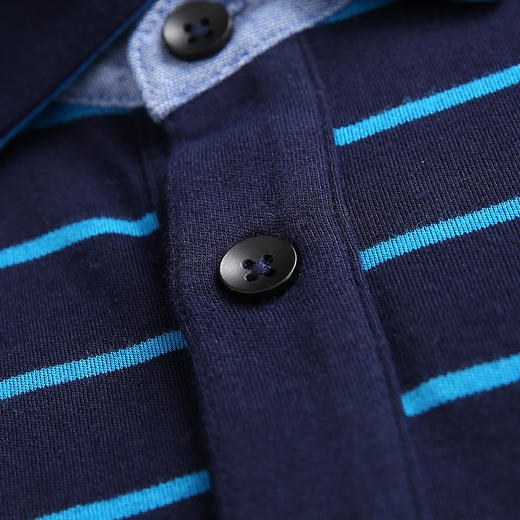 YvesFigarau伊夫·费嘉罗秋冬男士条纹舒适保暖商务职场休闲长袖T恤880919 商品图3