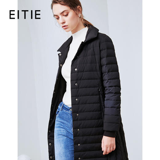 EITIE爱特爱冬季新款时尚简约百搭保暖轻薄直筒羽绒服外套女5811505 商品图1