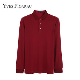 YvesFigarau伊夫·费嘉罗秋冬男士简约舒适保暖商务职场休闲长袖T恤880915
