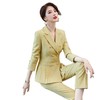 XZ-XMYKY-9966新款时尚气质荷叶边格子西装职业两件套 商品缩略图4