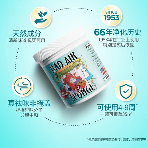 美国bad air sponge空气净化剂400g 商品图2