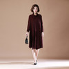 YCE-LM-1197妈妈装纯色大码中长款裙 商品缩略图0