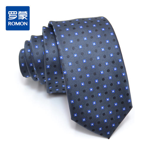 【礼盒装】罗蒙领带韩版窄款波点提花手打领带时尚印花领带 商品图4