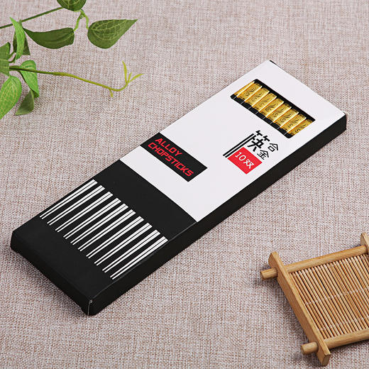 马卡龙10双 无漆无蜡不发霉高强度耐磨合金筷子 商品图0