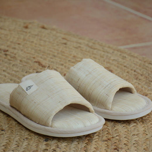 夏布室内拖鞋 苎麻面料 轻便舒适