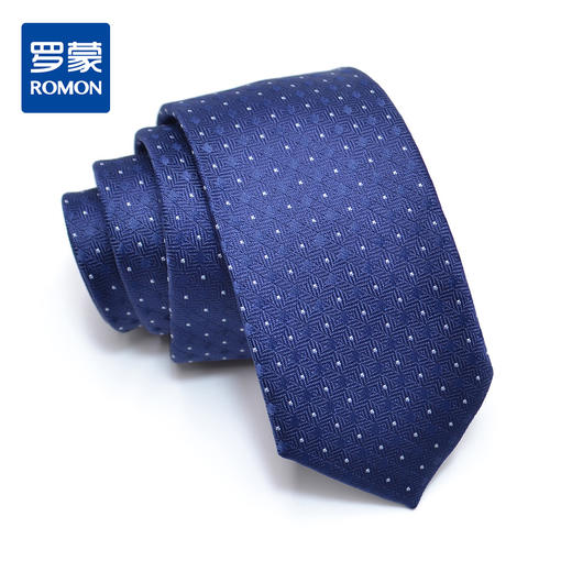 【礼盒装】罗蒙领带韩版窄款波点提花手打领带时尚印花领带 商品图5