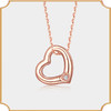 18k玫瑰彩金钻石首饰心型吊坠心心相印（不含项链） 商品缩略图0