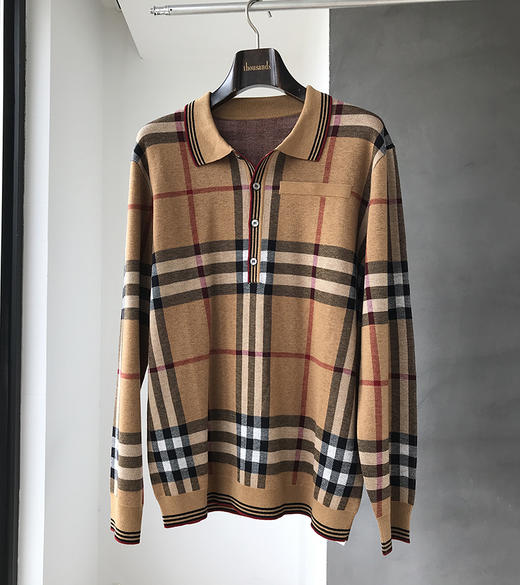 2021底-7折 不退换 THS- 9.27-限时 横扫级尖货 元汁伦敦kingdom 致敬复古格纹走秀/重磅羊毛POLO AM994 商品图10