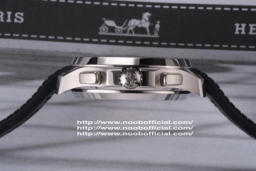 N百达翡丽新款计时手雷（计时Aquanaut）5968A彩色盘面和彩色胶带，表盘中央的计时秒针、刻度和6点位的30分钟计时盘刻度、计时指针都是橘黄色的 商品图6