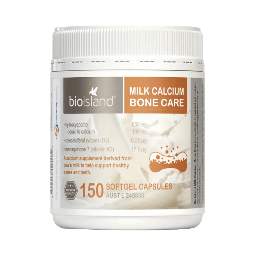 澳洲bio island进口成人牛乳钙孕妇中老年钙片维生素胶囊150粒/瓶